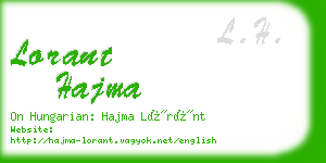 lorant hajma business card